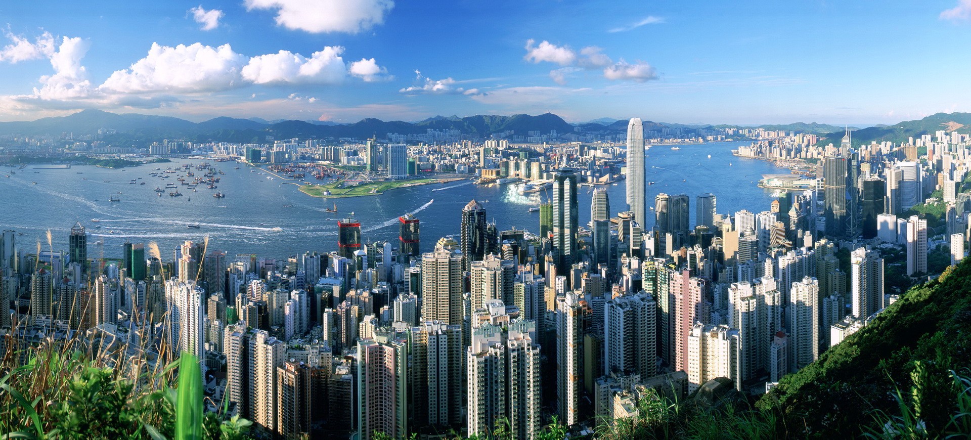 Hong Kong Panorama Vu Panoramique depuis le Pic Victoria