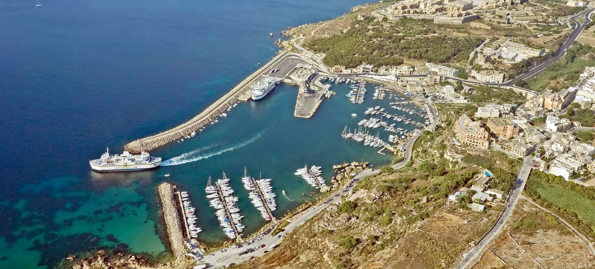 Malte Ile de Gozo Port de Mgarr vue aérienne