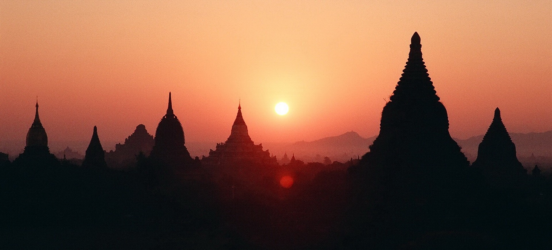 Birmanie Pagan Coucher du soleil