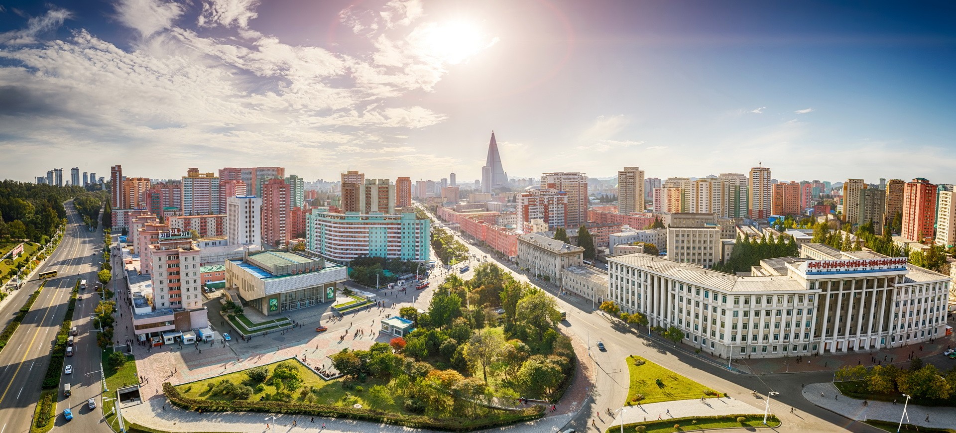 Pyiongyang vue panoramique en Corée du Nord
