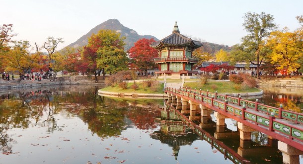 Palais Royal Gyeongbokgung  et le Palais Changdeokgung à Séoul en Corée du Sud